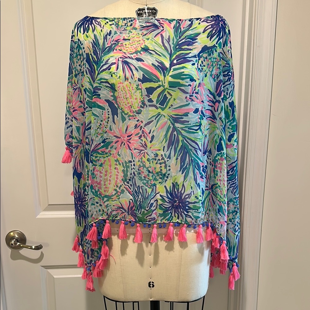 Lilly Pulitzer Multicolor Tassel Top